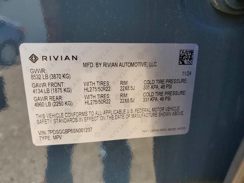 7PDSGCBP6SN061237 2025 Rivian R1S photo no. 13