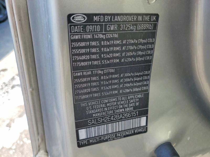 SALSH2E42BA266151 2011 Land Rover Range Rover photo no. 13