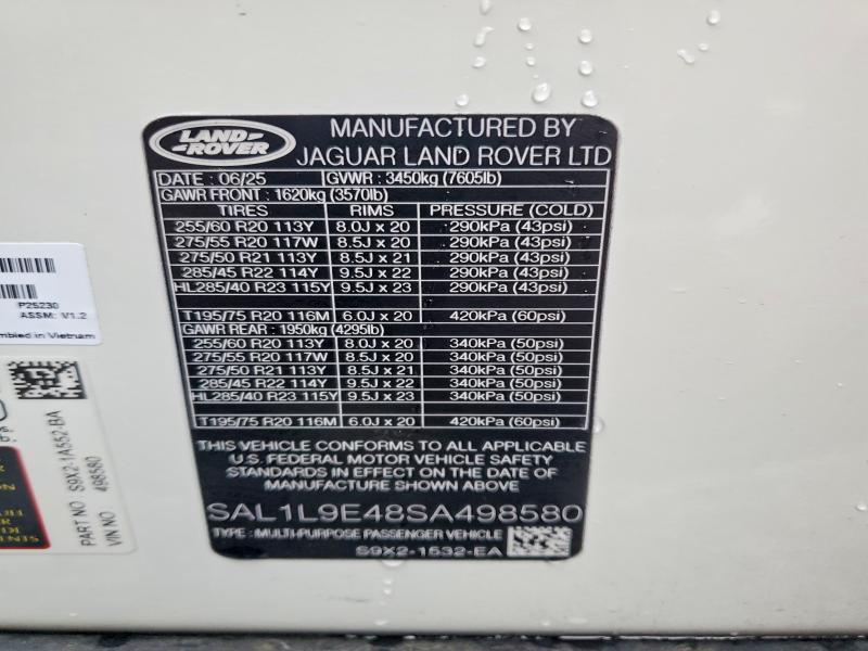 SAL1L9E48SA498580 2025 Land Rover Range Rover photo no. 14
