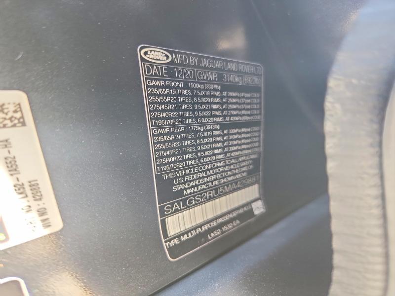 SALGS2RU5MA429881 2021 Land Rover Range Rover photo no. 12