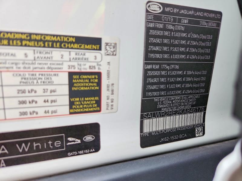SALWR2RE2KA846176 2019 Land Rover Range Rover photo no. 13