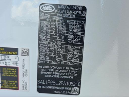 SAL1P9EU2PA105216 2023 Land Rover Range Rover photo no. 10
