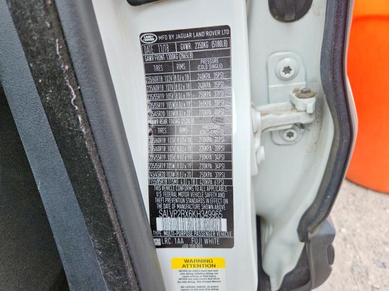 SALVP2RX6KH349965 2019 Land Rover Range Rover photo no. 13