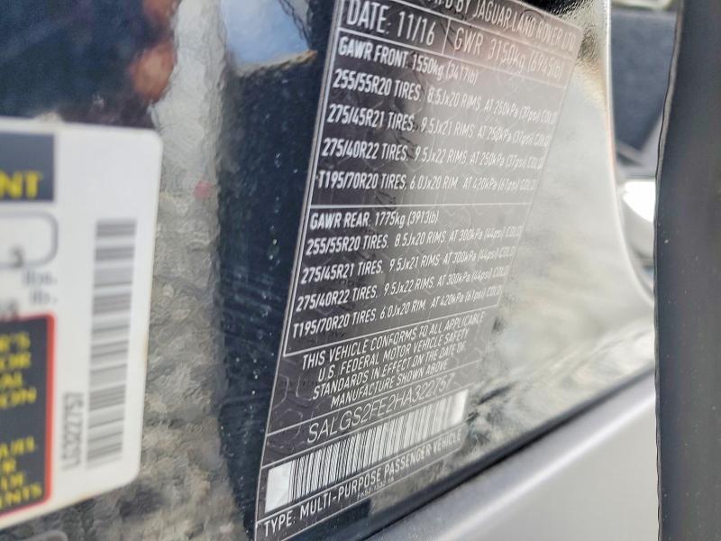 SALGS2FE2HA322757 2017 Land Rover Range Rover photo no. 13