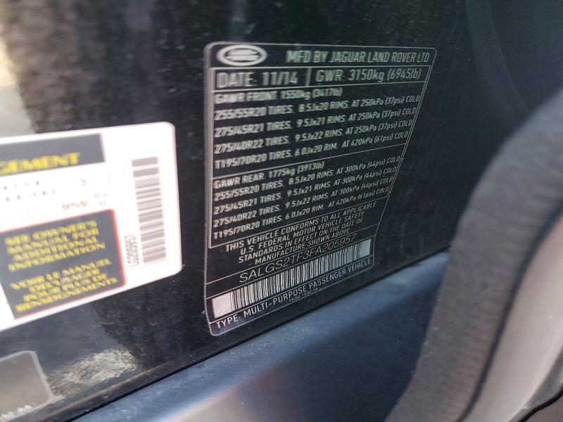 SALGS2TF3FA205957 2015 Land Rover Range Rover photo no. 14