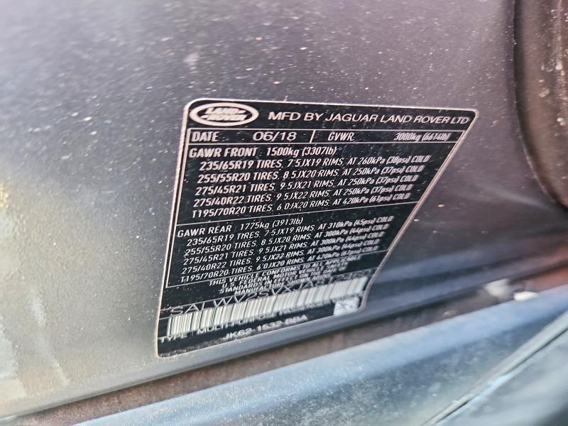 SALWV2SVXJA812460 2018 Land Rover Range Rover photo no. 13