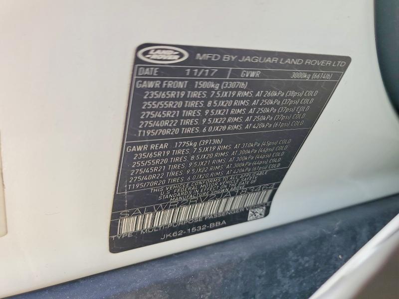 SALWR2RV2JA183464 2018 Land Rover Range Rover photo no. 13