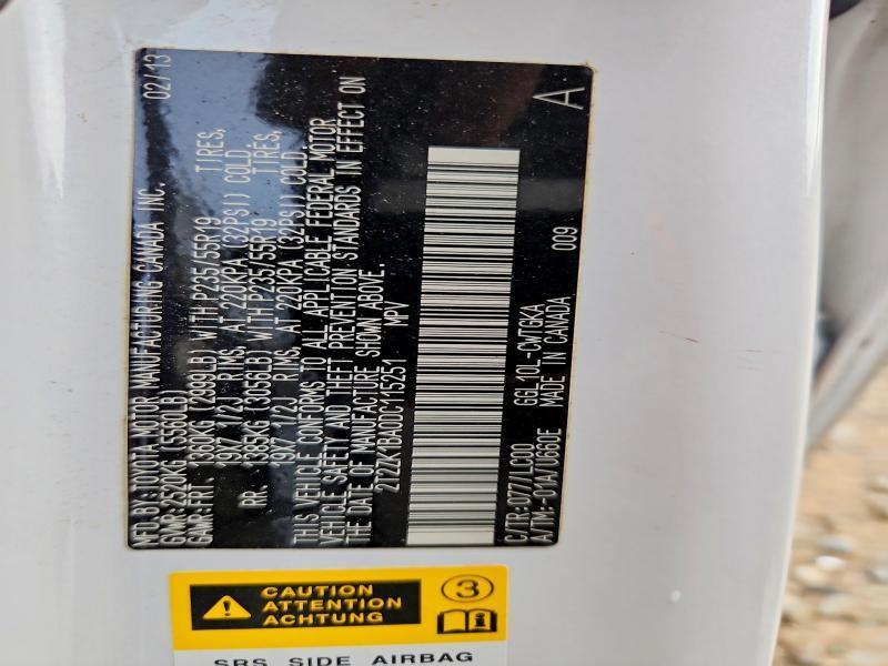 2T2ZK1BA0DC115251 2013 Lexus RX photo no. 13