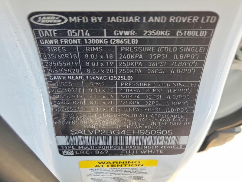 SALVP2BG4EH950905 2014 Land Rover Range Rover photo no. 13