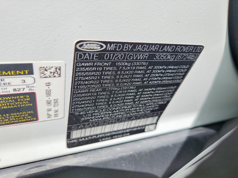 SALWS2RU5LA722643 2020 Land Rover Range Rover photo no. 13