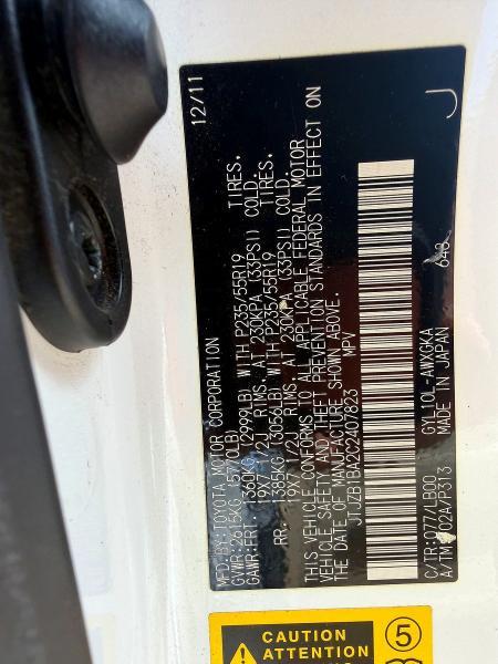 JTJZB1BA2C2407823 2012 Lexus RX photo no. 10