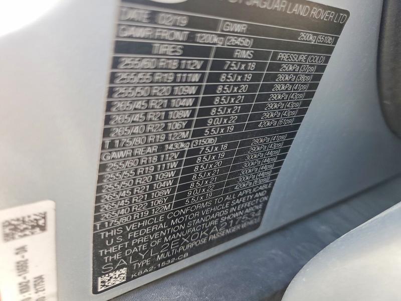 SALYL2EX0KA217534 2019 Land Rover Range Rover photo no. 13
