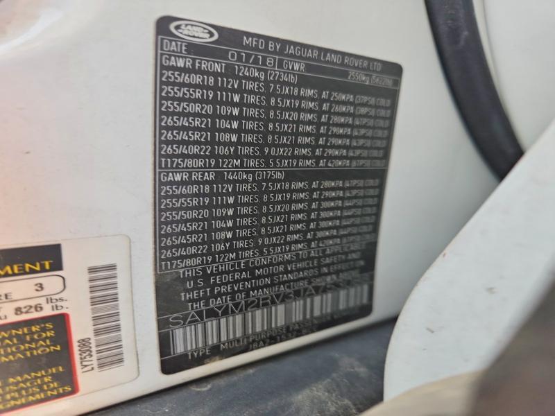 SALYM2RV3JA753088 2018 Land Rover Range Rover photo no. 12