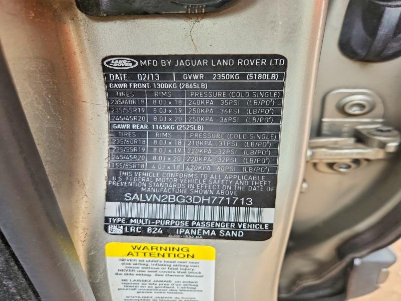 SALVN2BG3DH771713 2013 Land Rover Range Rover photo no. 12
