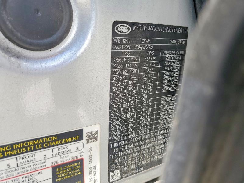 SALYB2EX7KA207103 2019 Land Rover Range Rover photo no. 13