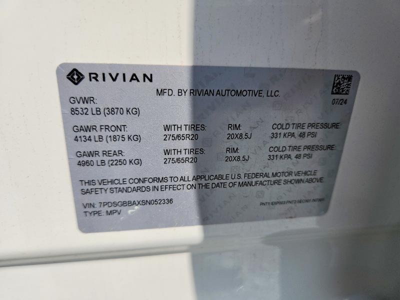 7PDSGBBAXSN052336 2025 Rivian R1S photo no. 13