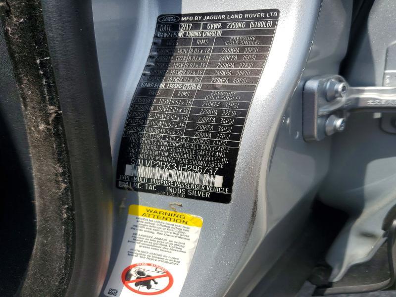 SALVP2RX3JH296737 2018 Land Rover Range Rover photo no. 13