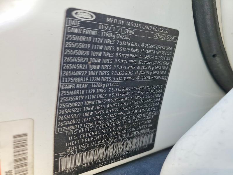 SALYL2RX5JA723806 2018 Land Rover Range Rover photo no. 14