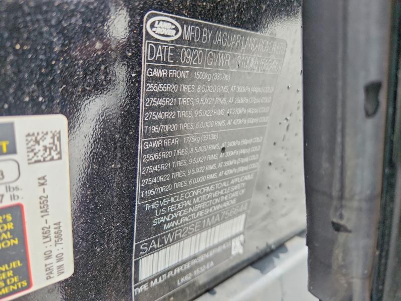 SALWR2SE1MA756644 2021 Land Rover Range Rover photo no. 13