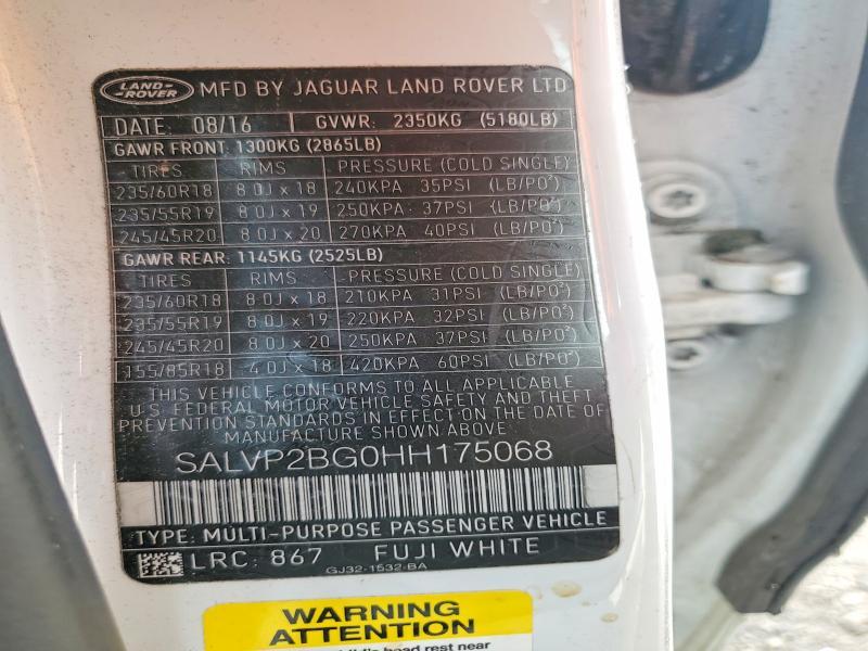 SALVP2BG0HH175068 2017 Land Rover Range Rover photo no. 13