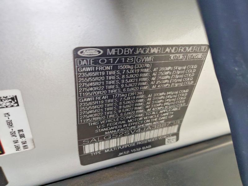 SALGS2SV4JA388738 2018 Land Rover Range Rover photo no. 13