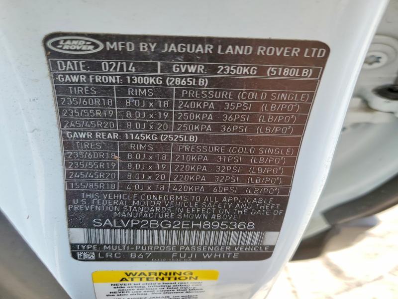 SALVP2BG2EH895368 2014 Land Rover Range Rover photo no. 13