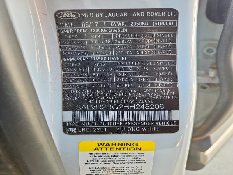 SALVR2BG2HH248208 2017 Land Rover Range Rover photo no. 13