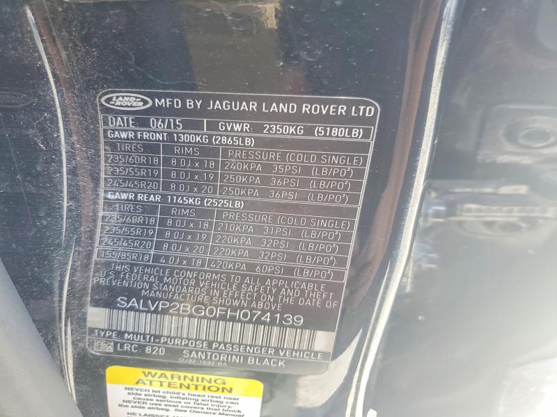 SALVP2BG0FH074139 2015 Land Rover Range Rover photo no. 13