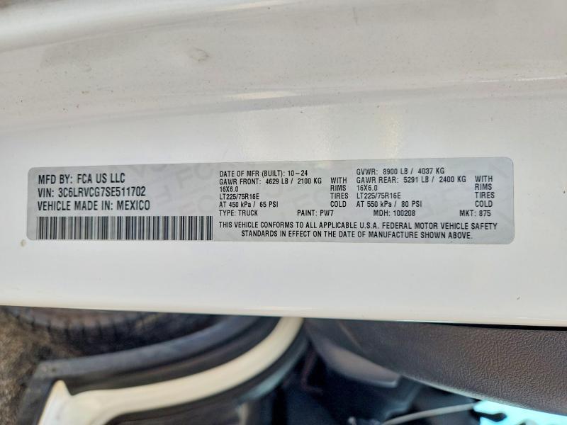 3C6LRVCG7SE511702 2025 RAM Promaster photo no. 13