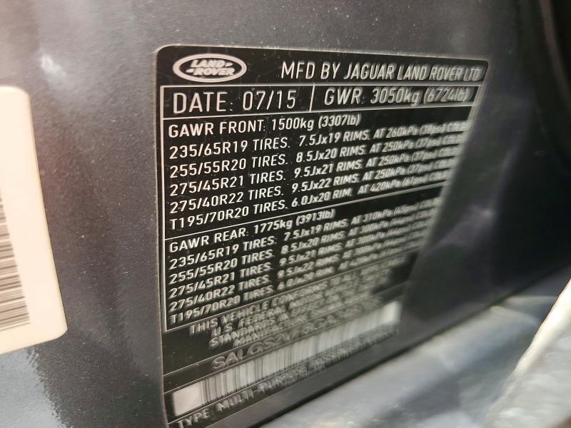 SALGS2VF8GA248768 2016 Land Rover Range Rover photo no. 13