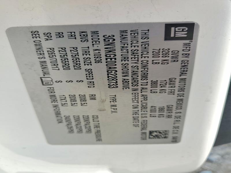 3GNVKGE00AG228733 2010 Chevrolet Avalanche photo no. 12