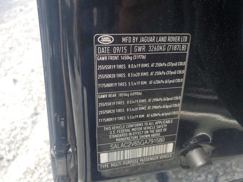 SALAC2V65GA791580 2016 Land Rover LR4 photo no. 14