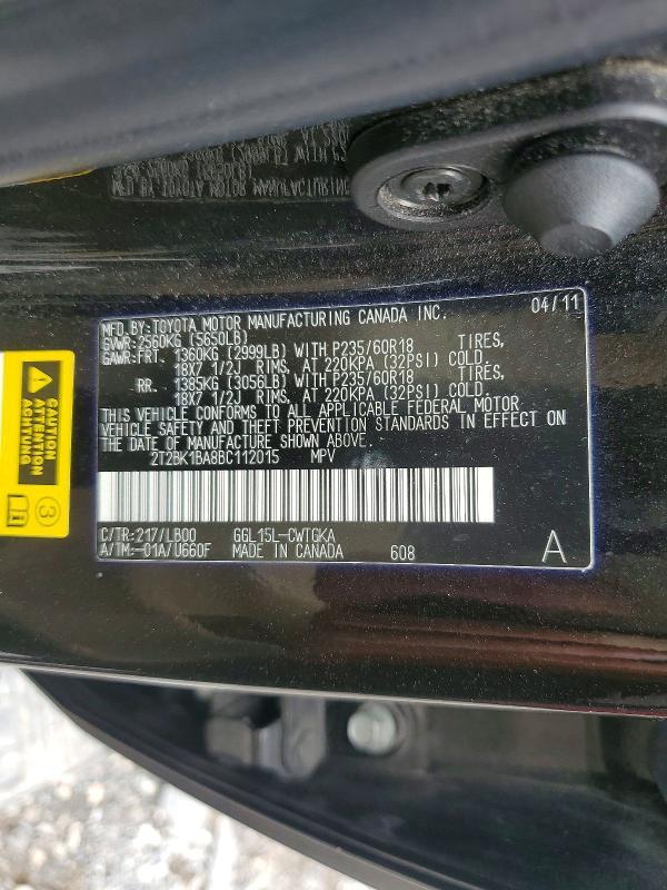 2T2BK1BA8BC112015 2011 Lexus RX photo no. 13