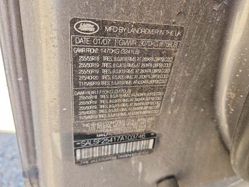 SALSF25417A103746 2007 Land Rover Range Rover photo no. 14