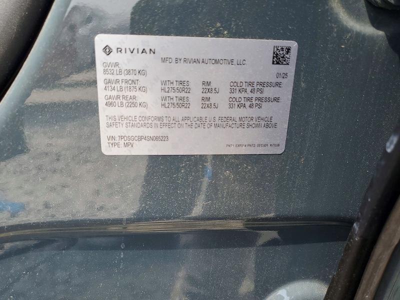 7PDSGCBP4SN065223 2025 Rivian R1S photo no. 13