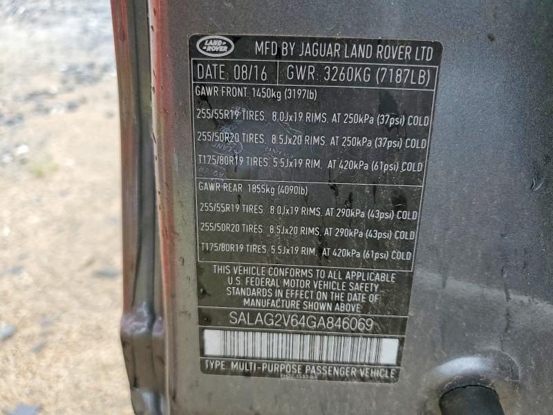 SALAG2V64GA846069 2016 Land Rover LR4 photo no. 13