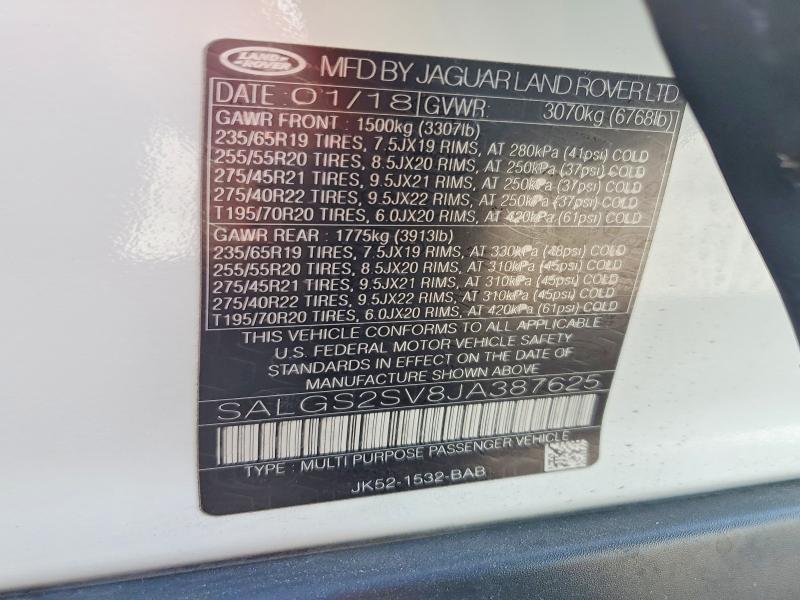 SALGS2SV8JA387625 2018 Land Rover Range Rover photo no. 13