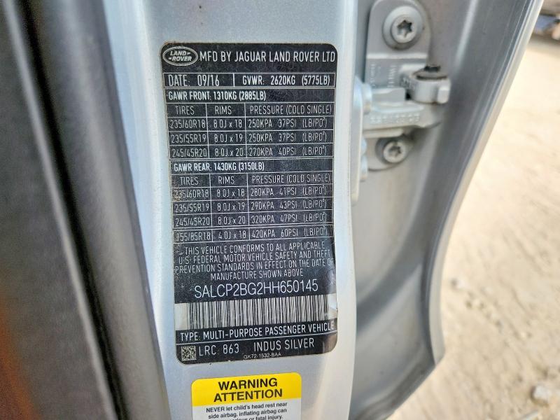 SALCP2BG2HH650145 2017 Land Rover Discovery photo no. 13