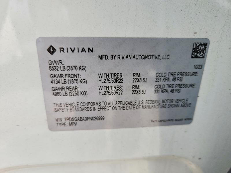 7PDSGABA3PN026999 2023 Rivian R1S photo no. 14