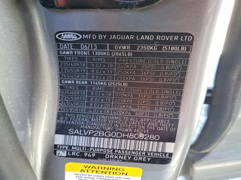 SALVP2BG0DH809280 2013 Land Rover Range Rover photo no. 13