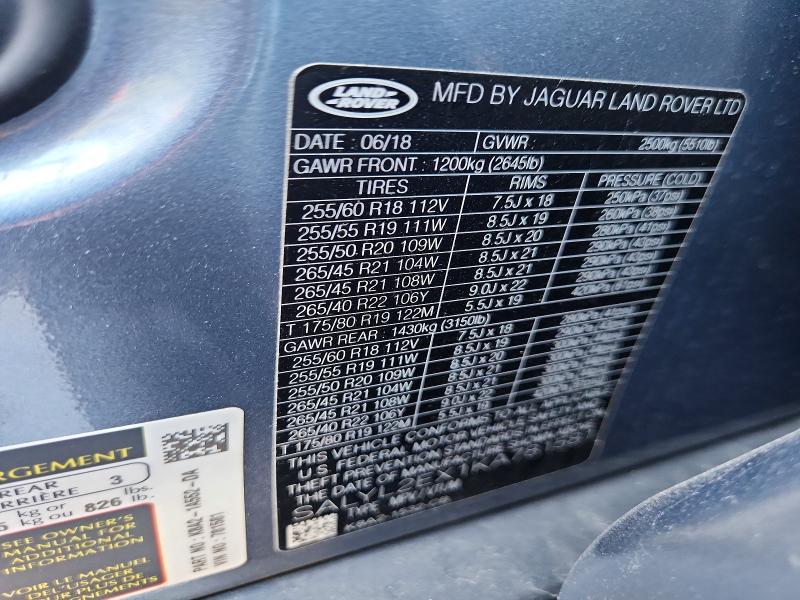 SALYL2EX1KA781581 2019 Land Rover Range Rover photo no. 13