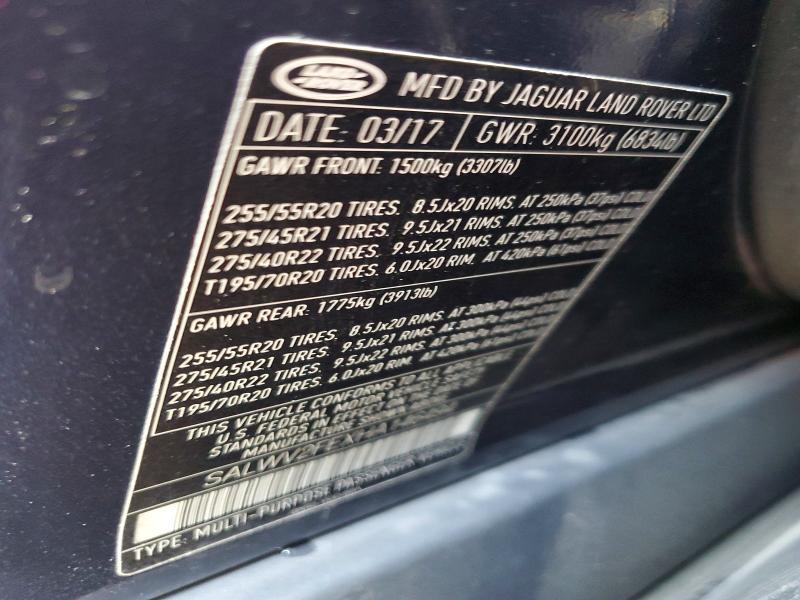 SALWV2FEXHA146494 2017 Land Rover Range Rover photo no. 13