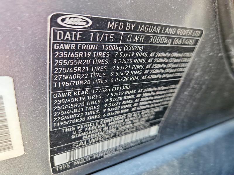 SALWR2KF1GA641829 2016 Land Rover Range Rover photo no. 13