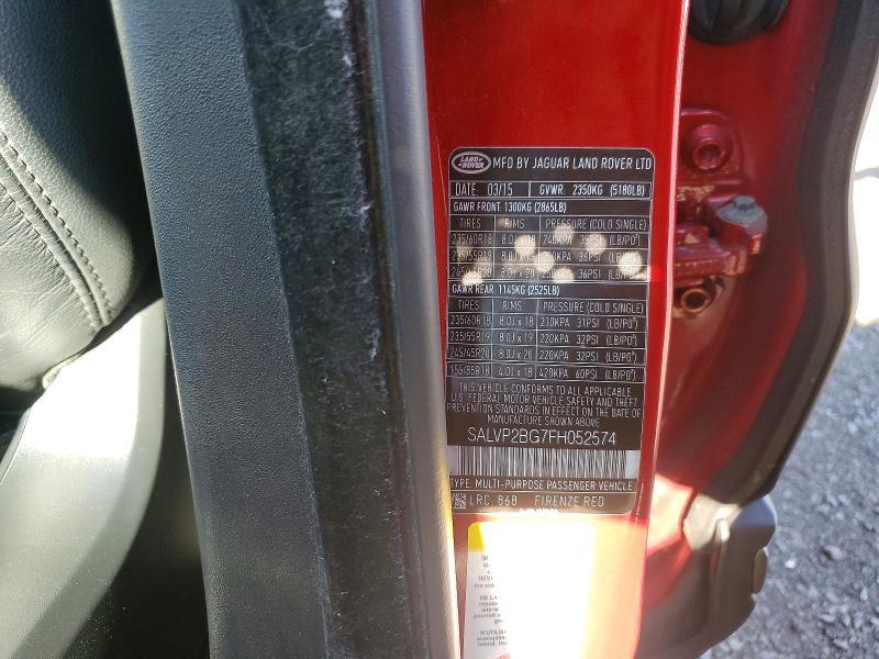 SALVP2BG7FH052574 2015 Land Rover Range Rover photo no. 13