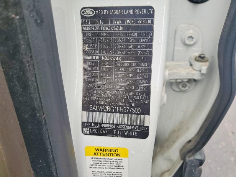 SALVP2BG1FH977500 2015 Land Rover Range Rover photo no. 13