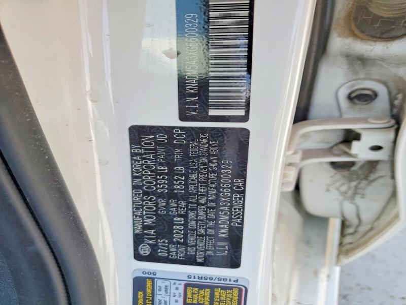 KNADM5A3XG6600329 2016 KIA Rio photo no. 12