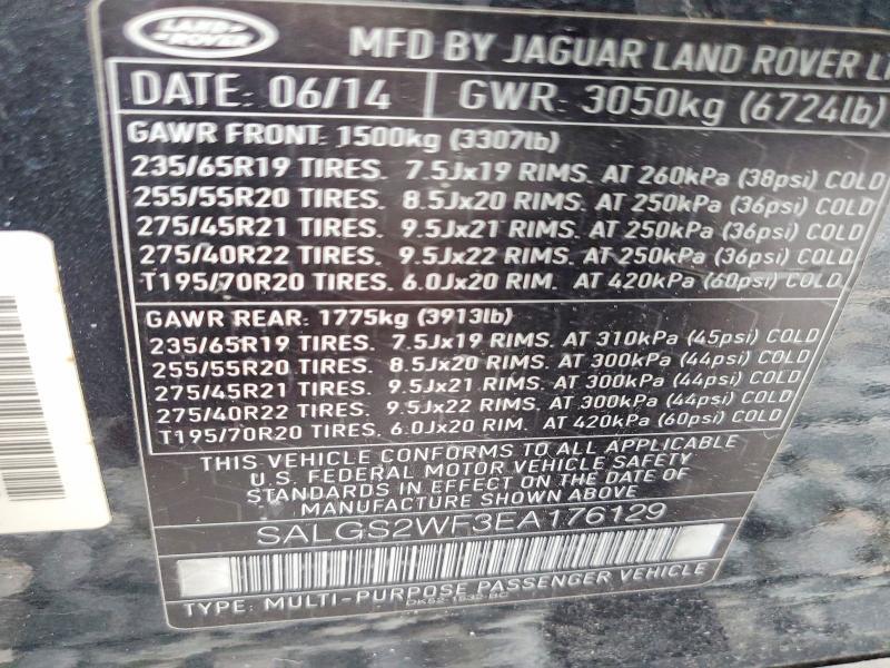 SALGS2WF3EA176129 2014 Land Rover Range Rover photo no. 13
