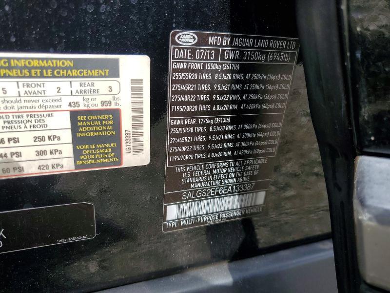 SALGS2EF6EA133387 2014 Land Rover Range Rover photo no. 13