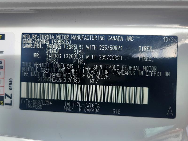 2T2BCMEA2RC020080 2024 Lexus RX photo no. 12
