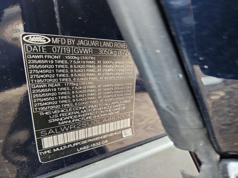SALWR2SU0LA883004 2020 Land Rover Range Rover photo no. 14
